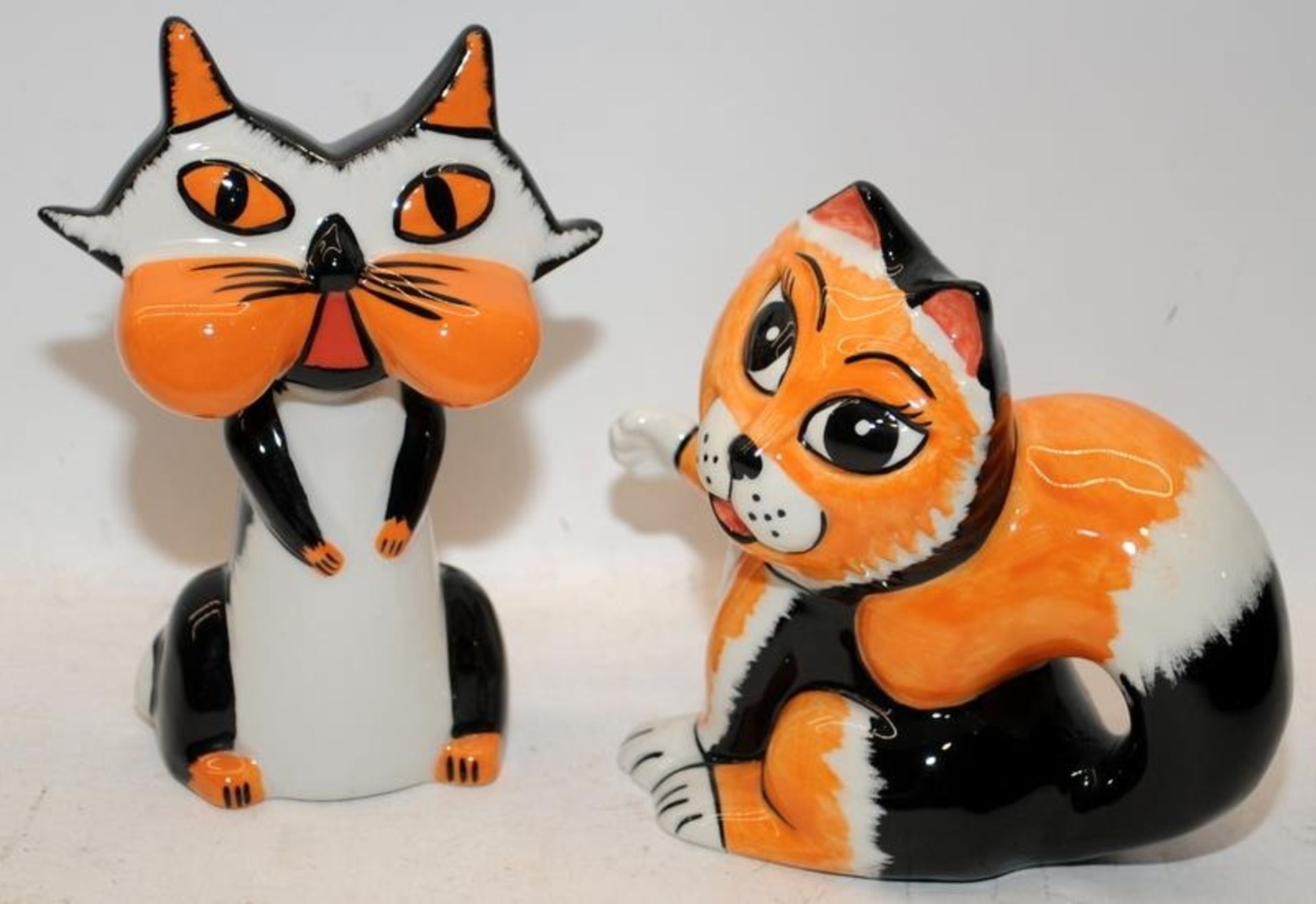 5 x Lorna Bailey cat figures including Lady, Sonic and CC. All signed - Image 3 of 3