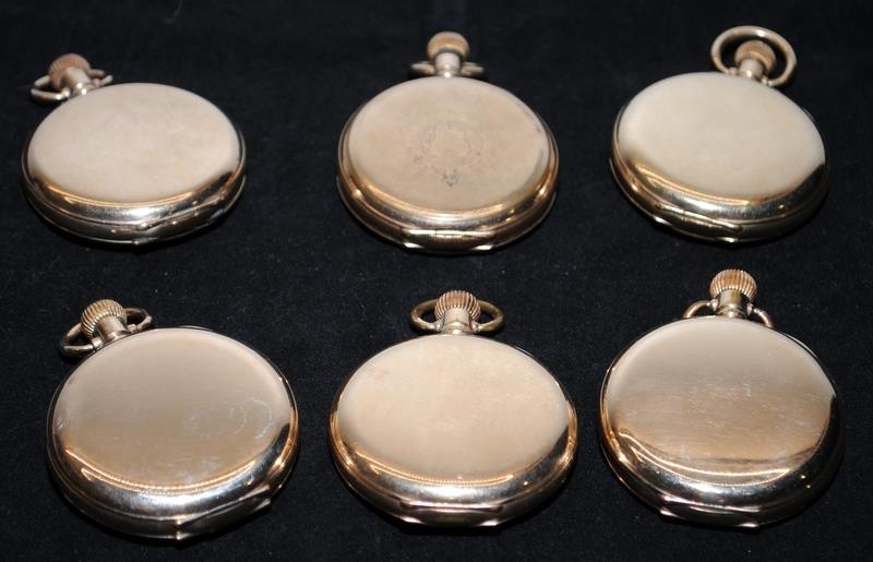 A collection of NOS gold plated half hunter pocket watch cases. External size 50mm not including - Image 4 of 4