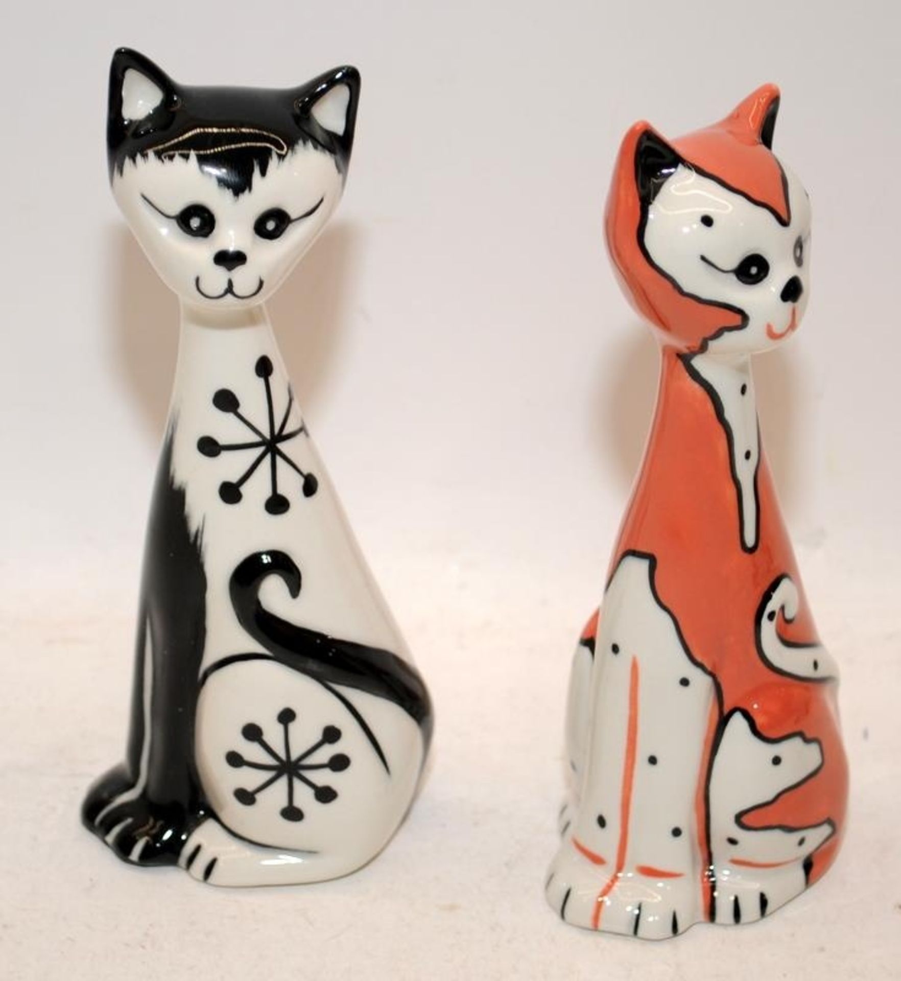 Lorna Bailey Cat Figures. 3 x early names unknown Lorna Bailey cats with very low edition limits - Image 2 of 5