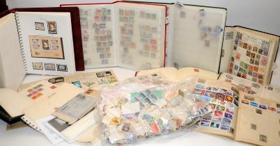 Quantity of Stamp albums and stock books from around the world plus loose stamps to sort. Part of