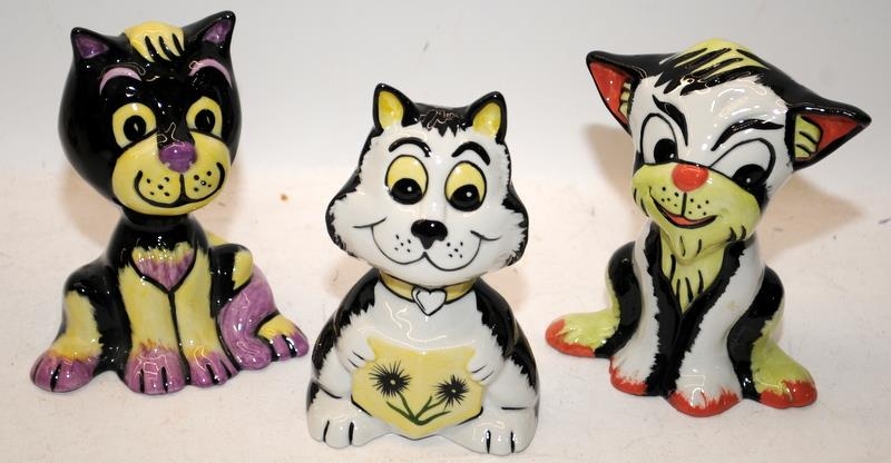 5 x Lorna Bailey cat figures including Choo Choo, Valentino, Christmas Present and Mothers Day. - Image 3 of 3