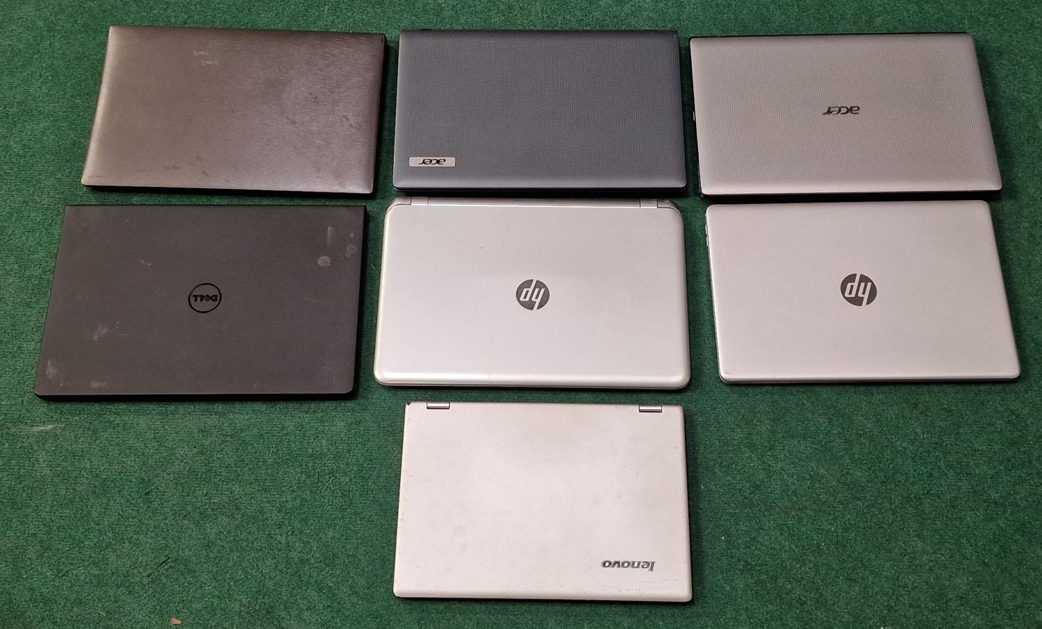 Collection of 7 laptop computers to include - Notebook W550SU - Acer Aspire 5741 and 5733 - Dell