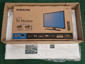 Samsung TE310 28" boxed TV monitor together with wall mount.