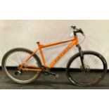 Carrera Vengance orange mountain bike , 18 gears, 19" frame and 27" wheel (no saddle)(41B)