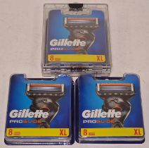 3 x XL packs of 8 Gillette Pro Glide cartridge razor blades (REF 42).