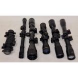 Collection of six rifle scopes (REF 48).
