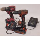 Two 18V power drills with chargers (REF 119).