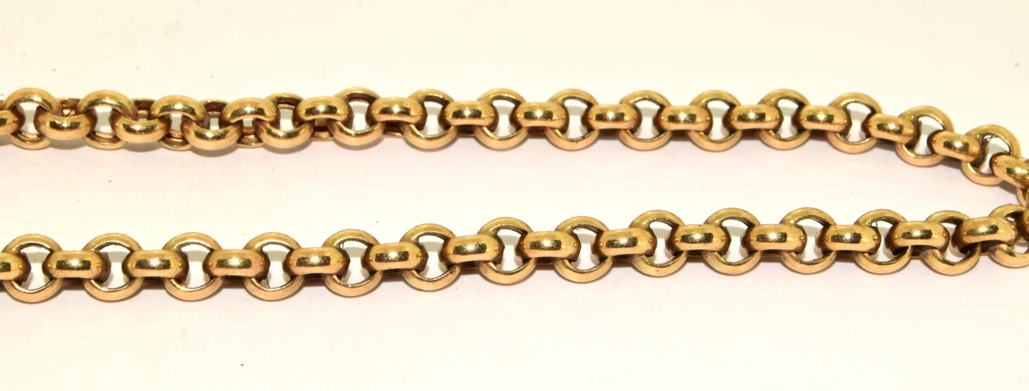 9ct gold belcher neck chain 18g ref 74 - Image 3 of 4