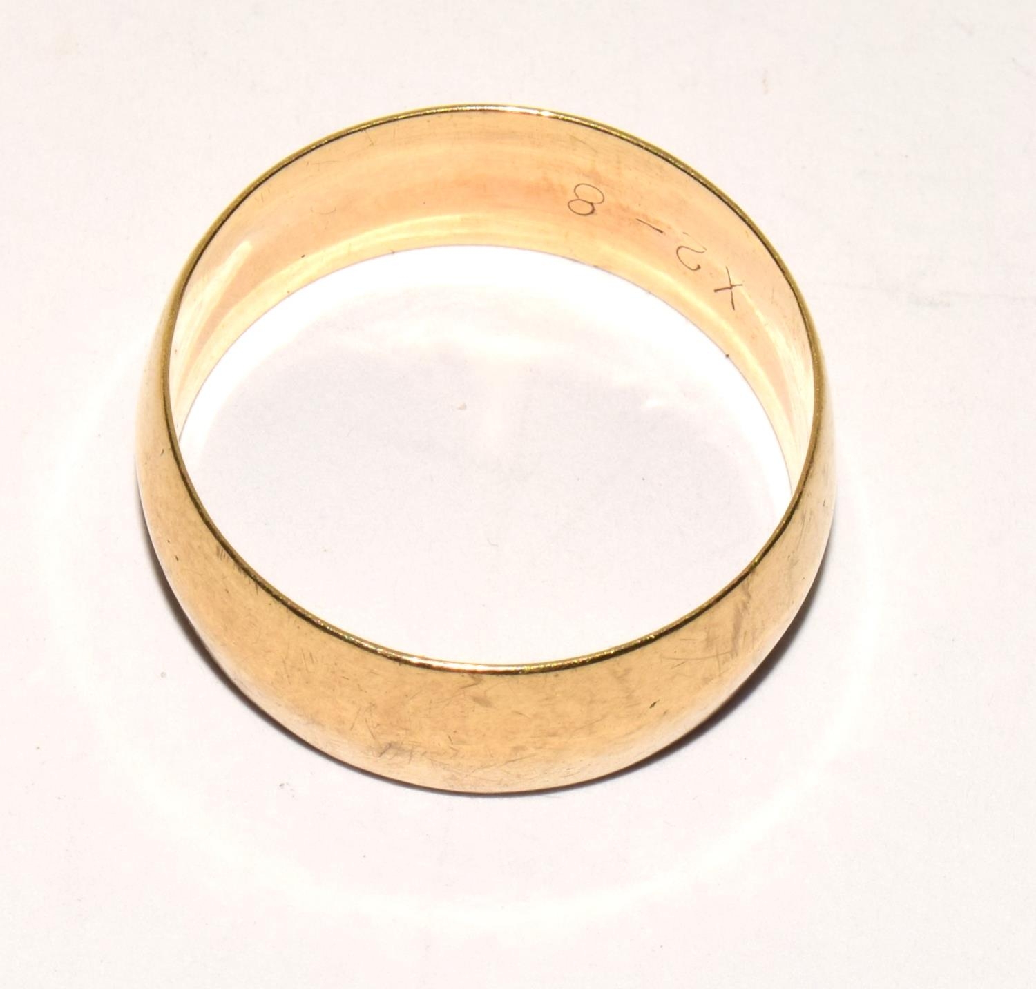 9ct gold wedding band 3.8g size R ref 64 - Image 3 of 3