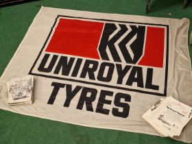 Collection of Rolls-Royce magazines together with a banner.