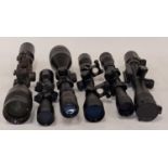 Collection of six rifle scopes (REF 45).