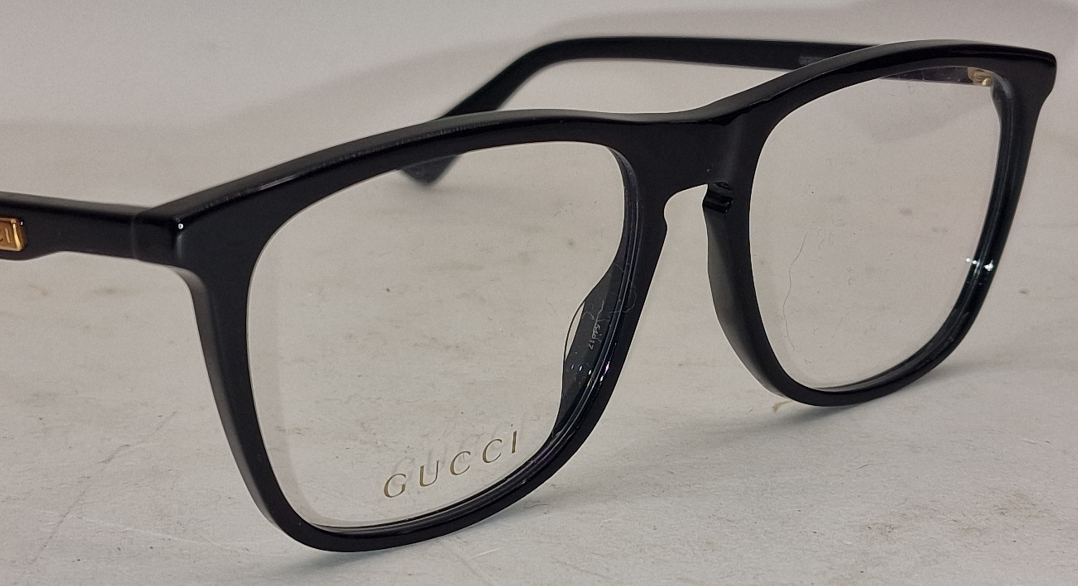 Pair of designer glasses marked "Gucci" complete with case, bag and cleaning cloth. - Image 4 of 4