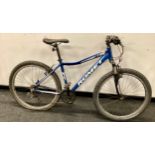 Romet Rambler Blue bicycle , 21 gears, 16" frame and 27" wheel. (34B)