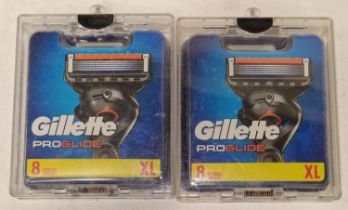 2 x XL packs of 8 Gillette Pro Glide cartridge razor blades (REF 42).