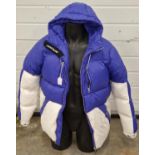 Mens blue and white Benjart puffer jacket size L BNWT (REF 229).