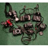 Selection OF 7 various cameras. Here we have makes - Nikon D60 -Sony DSC H300 - Sony Self 1650 -