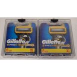 2 x XL packs of 8 Gillette Pro Shield Cartridge razor blades (REF 42).