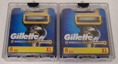 2 x XL packs of 8 Gillette Pro Shield Cartridge razor blades (REF 42).