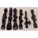 Collection of six rifle scopes (REF 47, 48).