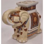 Ceramic elephant occasional table 41cm tall (REF 116).