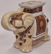Ceramic elephant occasional table 41cm tall (REF 116).