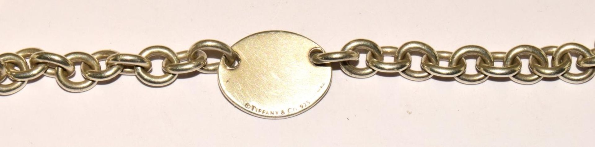 925 silver bracelet marked Tiffany and co ref 250 - Image 3 of 3