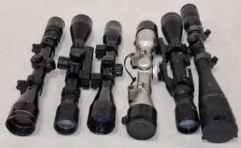 Collection of six rifle scopes (REF 47).