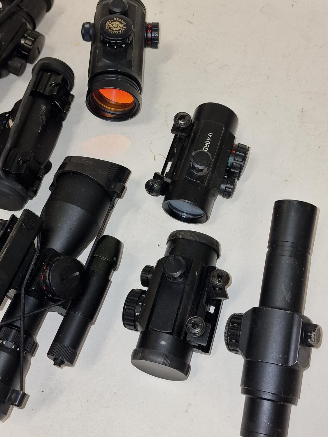 Collection of eleven small rifle scopes (REF 49). - Image 3 of 3