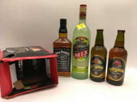 1ltr bottle Jack Daniels, Large Margarita Mix, various Kopparberg Ciders ref 200, 245, 273