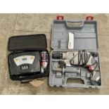 Performance Power hammer drill in case together with an S.O.S car tyre inflator kit (REF 34, 248).