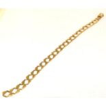 9ct gold fancy flat link bracelet 12g ref 70