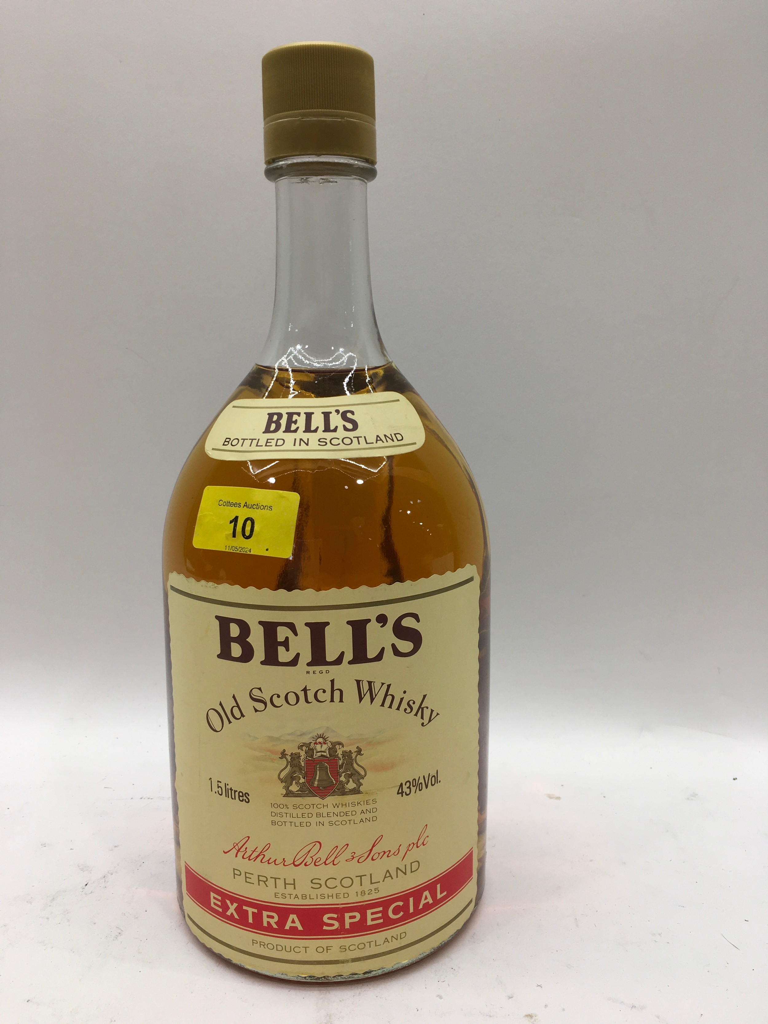 1.5ltr bottle of "Bells" whisky