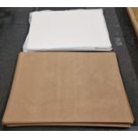 Large quantity of professional use picture framing mounting card (112x82cm) and hardboard backs (