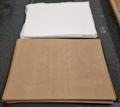 Large quantity of professional use picture framing mounting card (112x82cm) and hardboard backs (