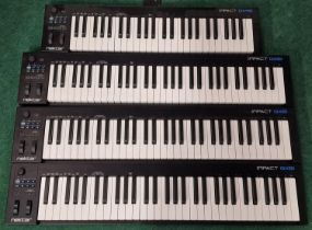 Collection of four Nektar Impact keyboards to include 3 x GX61 and 1 x GX49. No leads, units only.