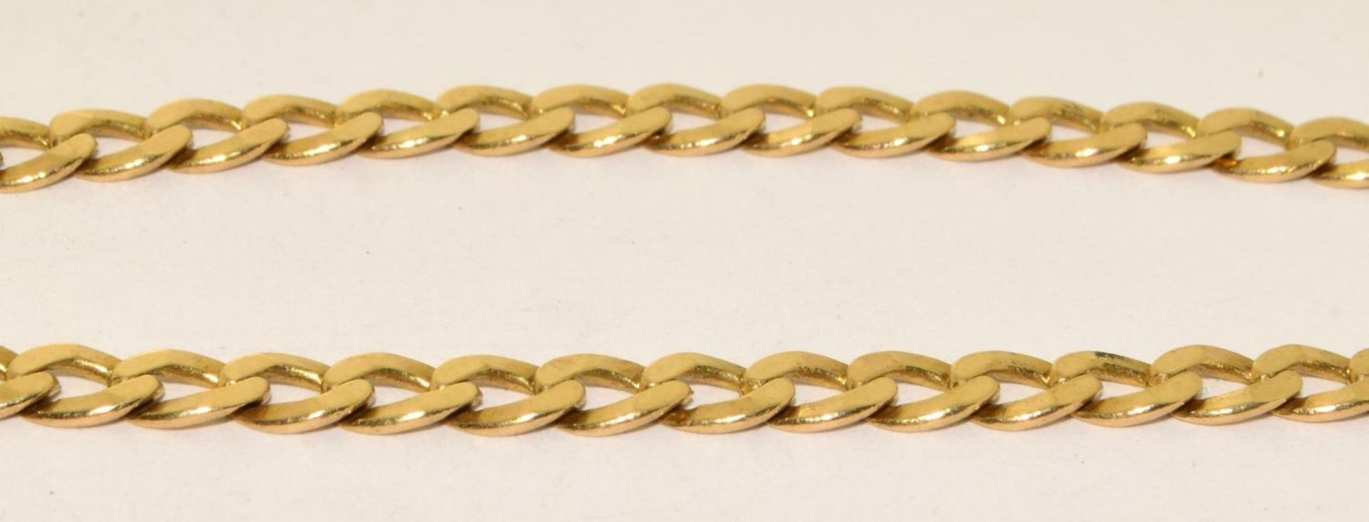 9ct gold flat link neck chain 10.6g with lobster claw clasp ref 72 - Image 3 of 4
