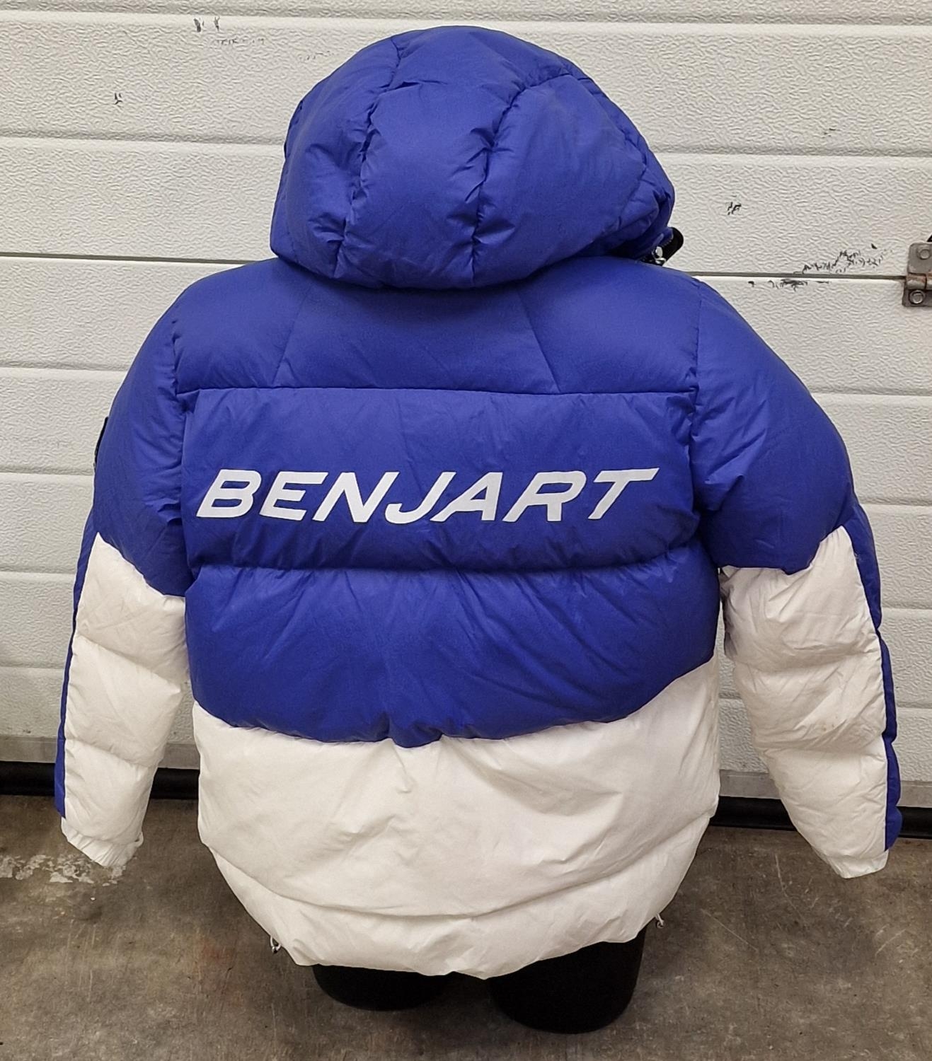 Mens blue and white Benjart puffer jacket size L BNWT (REF 229). - Image 2 of 3