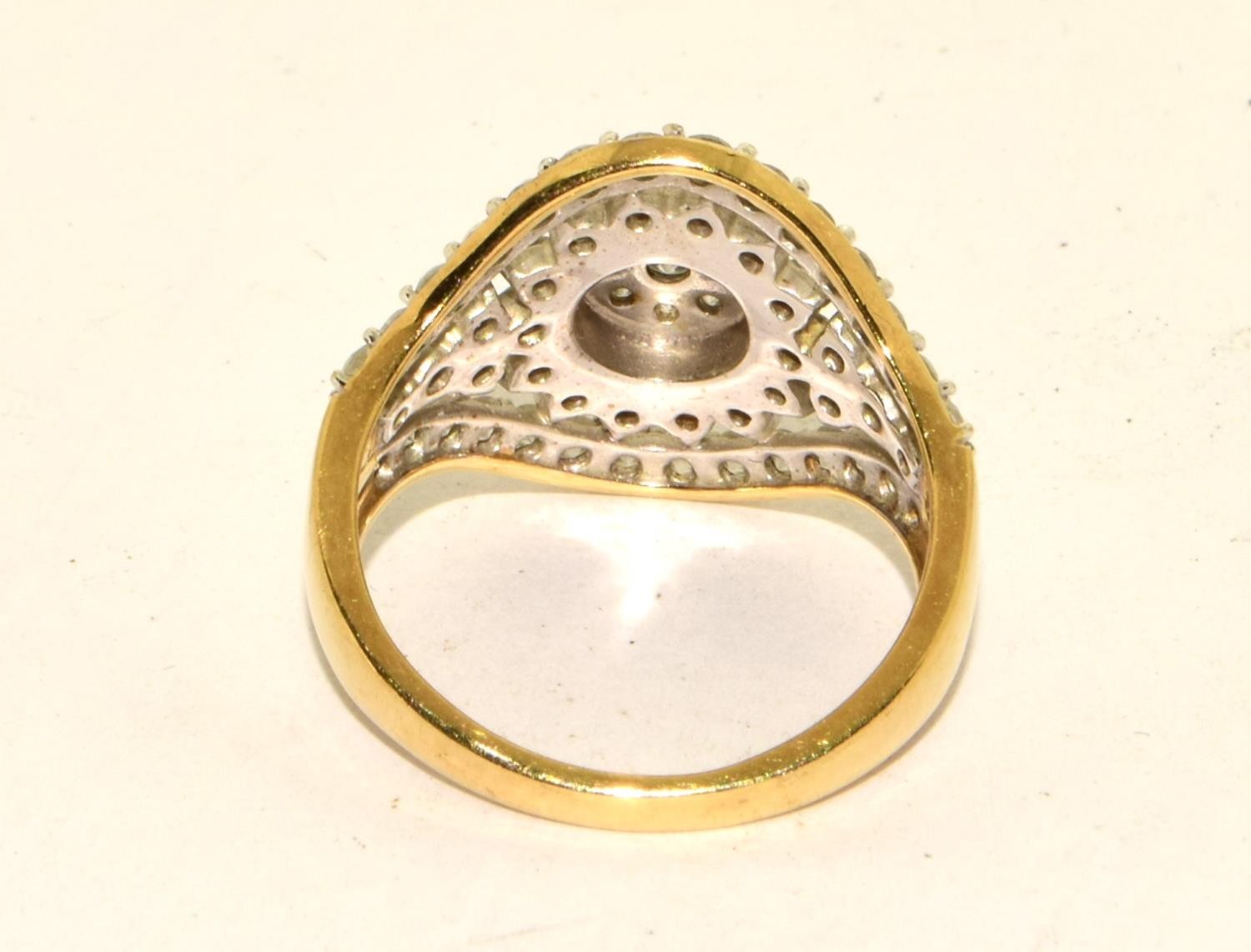 Diamond 9ct gold 4.2g ring Size O - Image 3 of 5