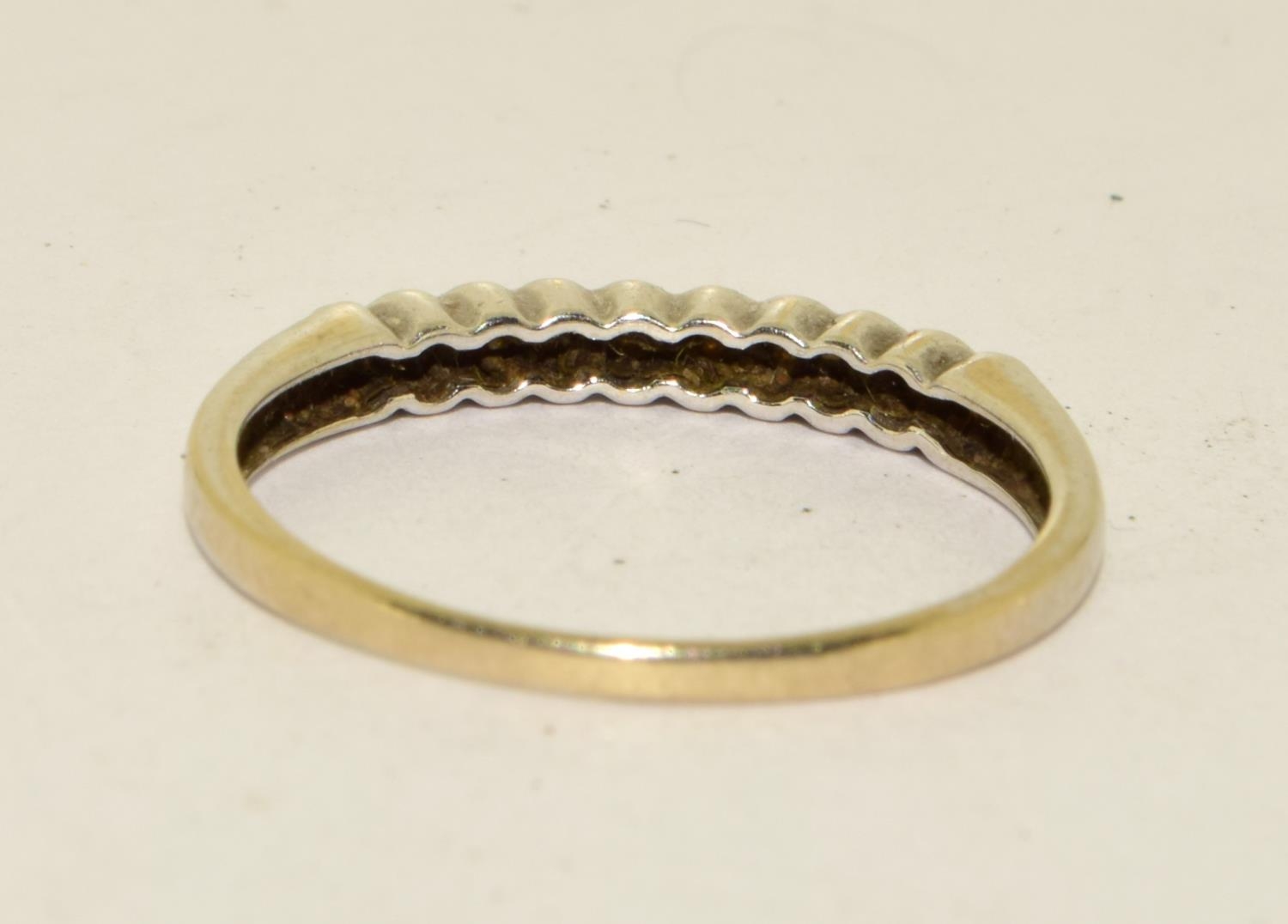 18ct white gold and Diamond 1/2 eternity ring size P ref 256 - Image 3 of 5