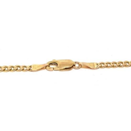 9ct gold flat link neck chain with lobster claw clasp 45cm long 4.6g - Image 2 of 4
