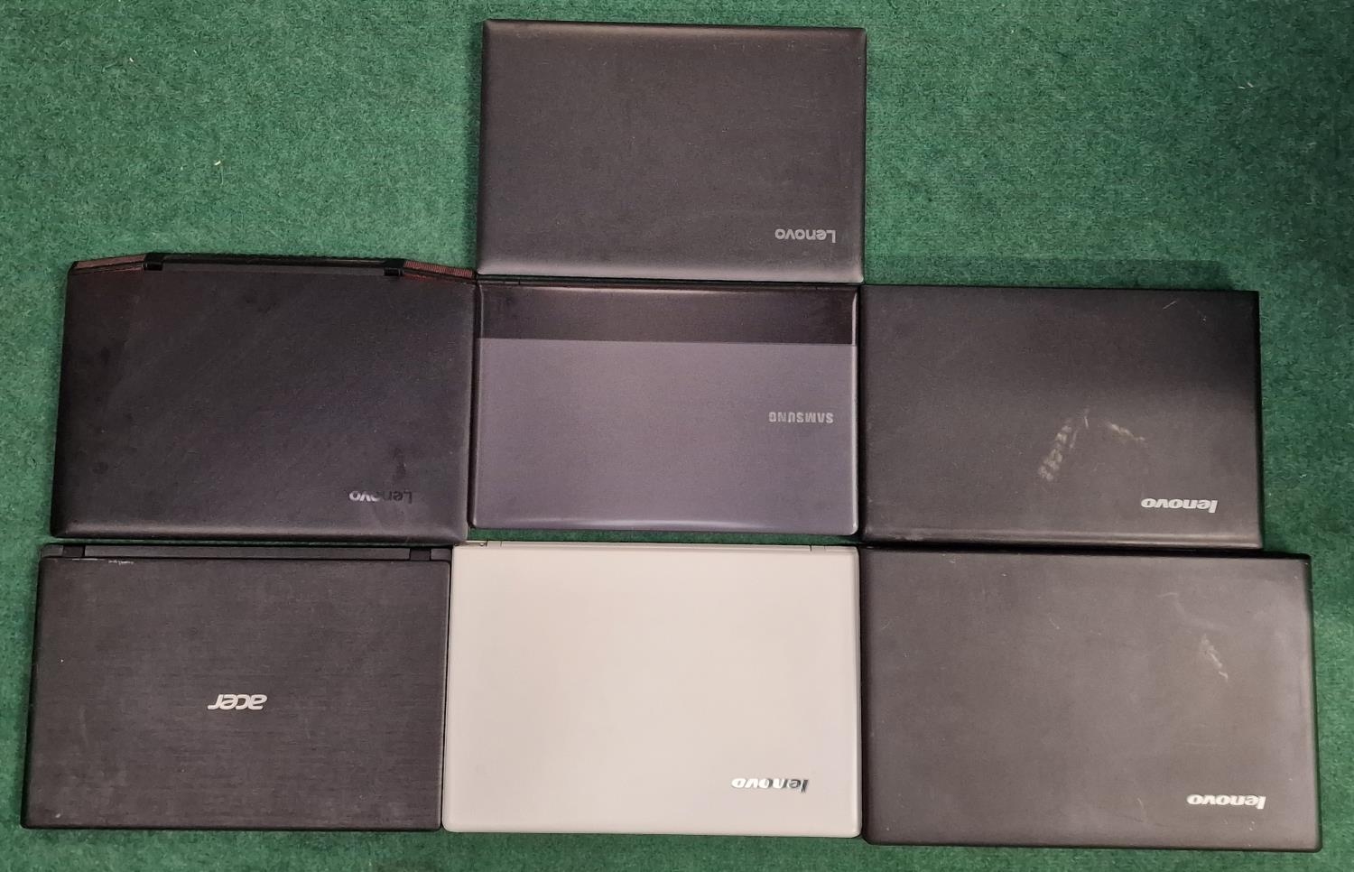 COLLECTION OF VARIOUS LAPTOP COMPUTERS. Here we have a selection to include 5 Lenovo laptops with