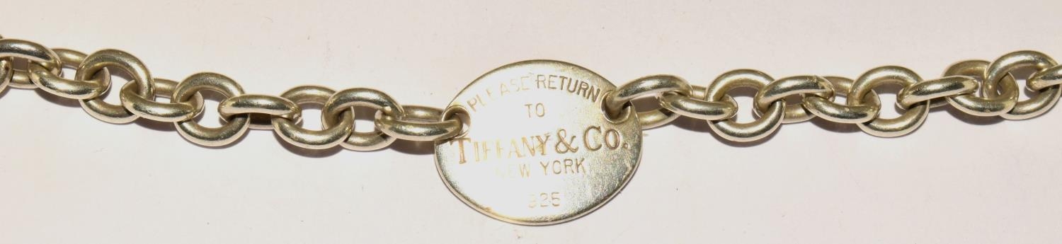 925 silver bracelet marked Tiffany and co ref 250 - Image 2 of 3