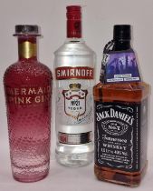 3 x bottles alcohol 1lt Simirnoff, 1ltr Jack Daniels , plus another ref 227, 196, 242