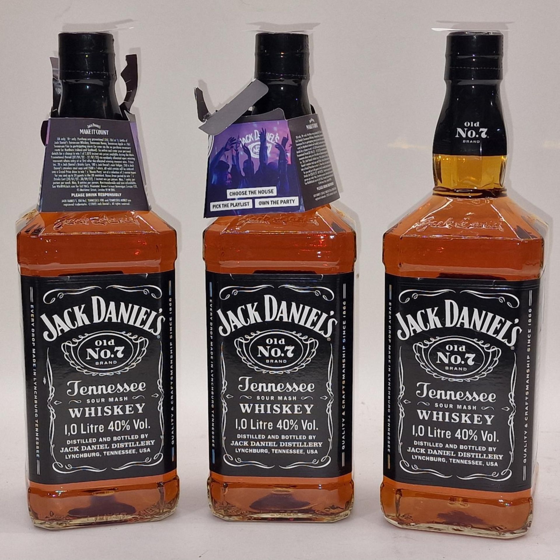 3 x 1ltr bottles of Jack Daniels ref 202