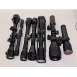 Collection of six rifle scopes (REF 46).