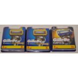 3 x XL packs of Gillette cartridge razor blades (REF 42).