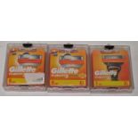3 x XL packs of 8 Gillette Fusion 5 cartridge razor blades (REF 42).