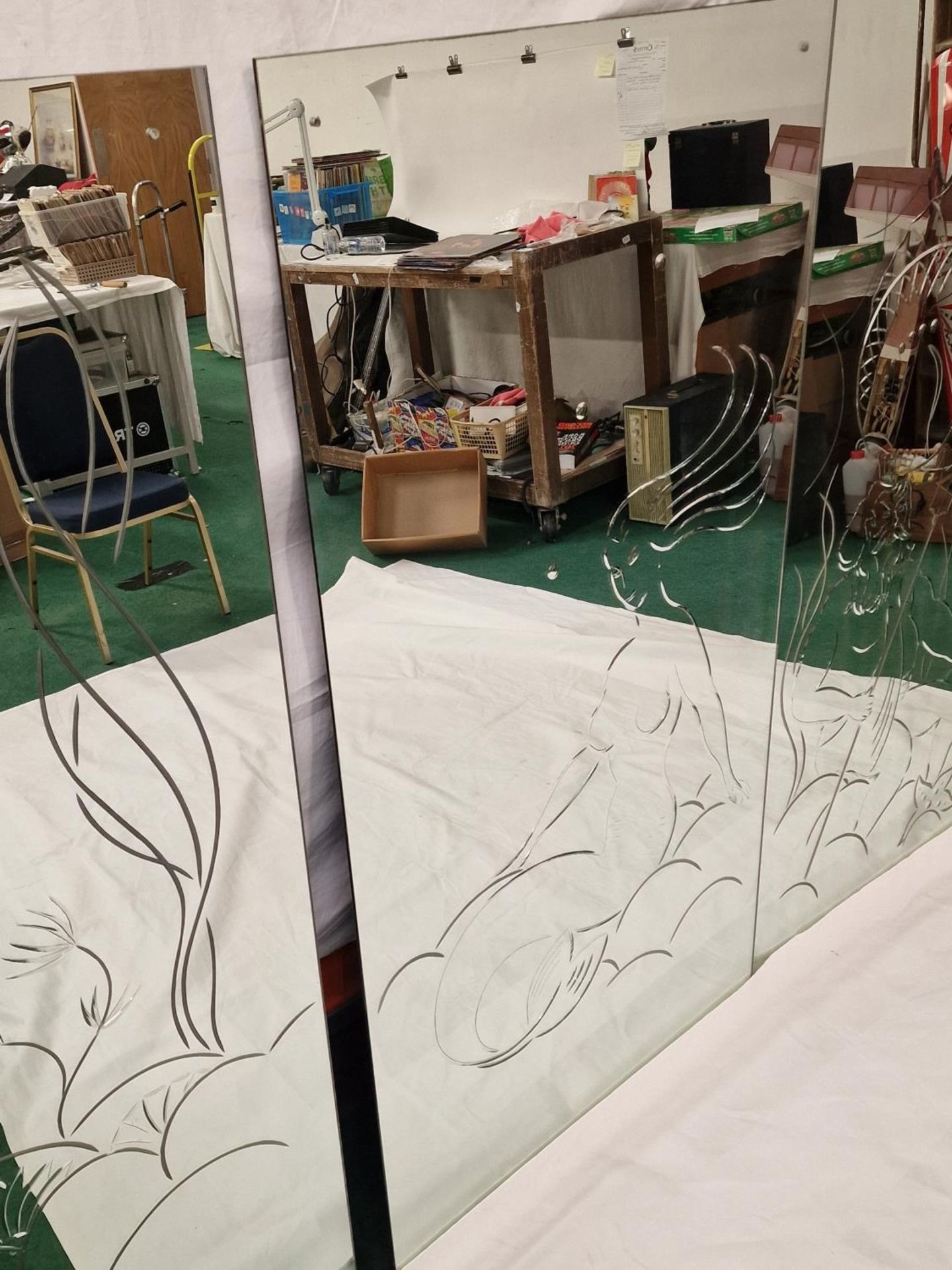 Set of four large bathroom wall mirrors depicting oceanic scenes each measuring 152x76cm. - Image 2 of 3