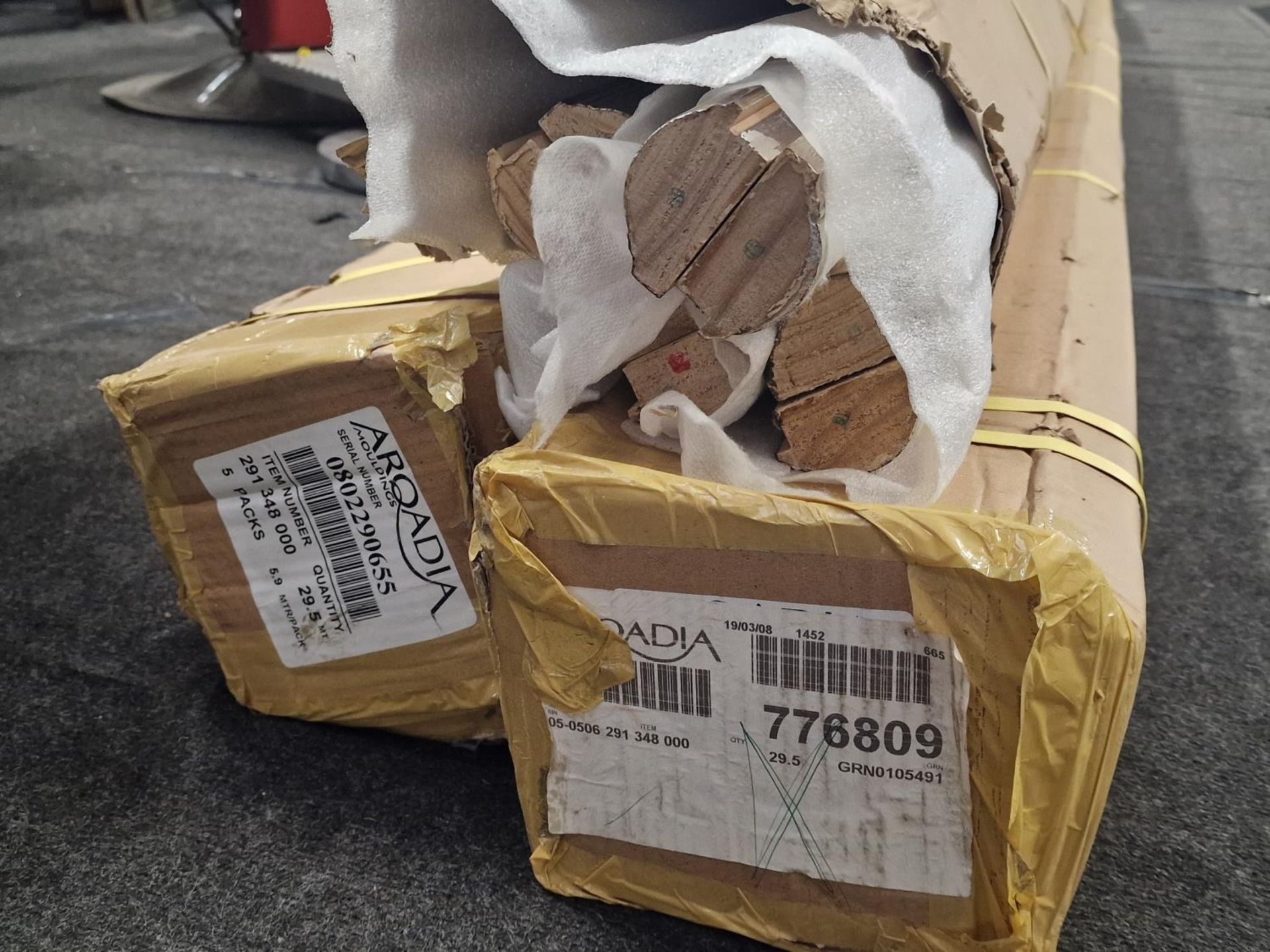 Three boxes of Arqadia picture frame wood mouldings 300cm in length. - Image 2 of 3