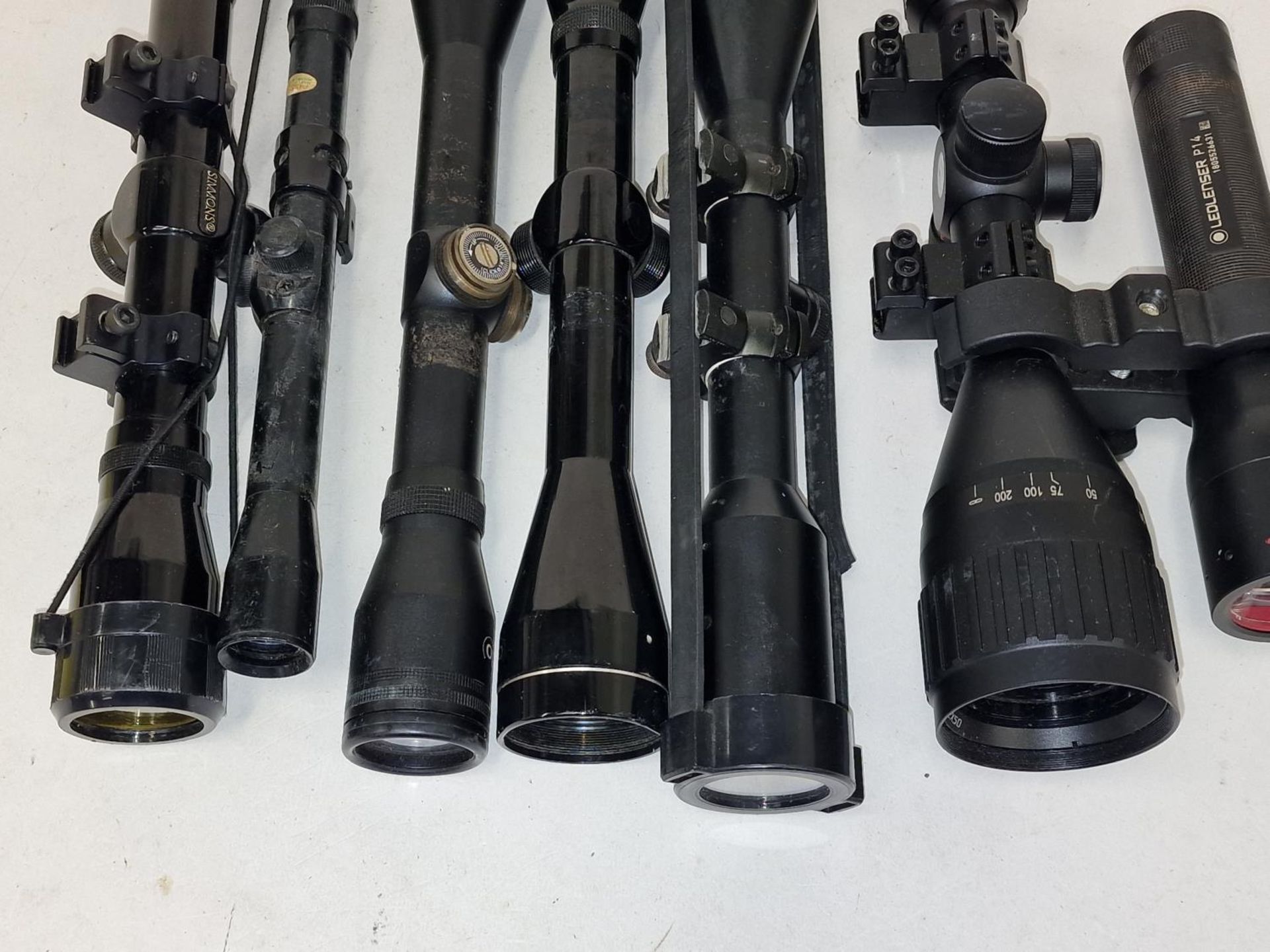 Collection of six rifle scopes (REF 46). - Image 3 of 3